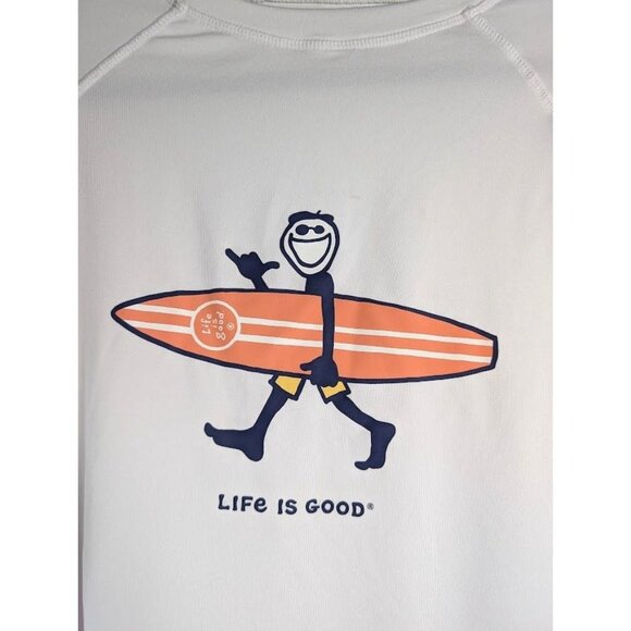 Life is Good Rash Guard Men's Small Long Sleeve UPF 50 Summer Beach Sunshirt NEW - Picture 5 of 8